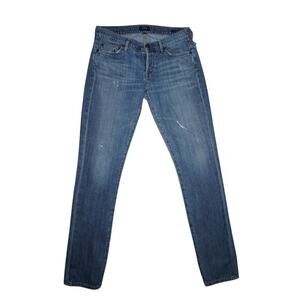 AGOLDE Jeane Mid Rise Slim Straight Jeans Women’s Size 26 Button Fly Blue